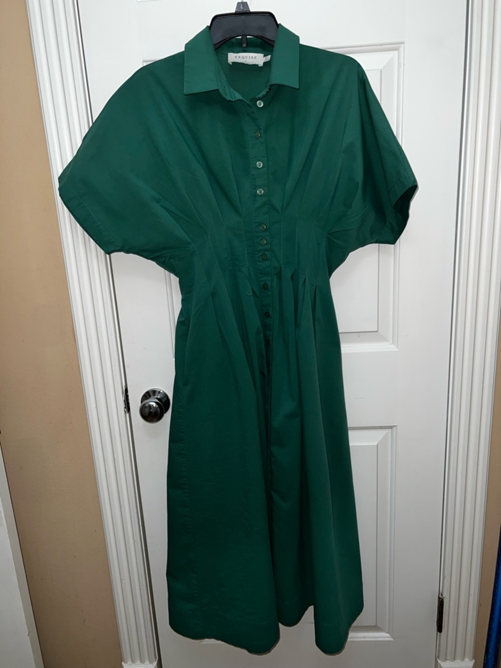 Tobie Shirt Dress by Exquise with Cinched Waist - Picture 12 of 16
